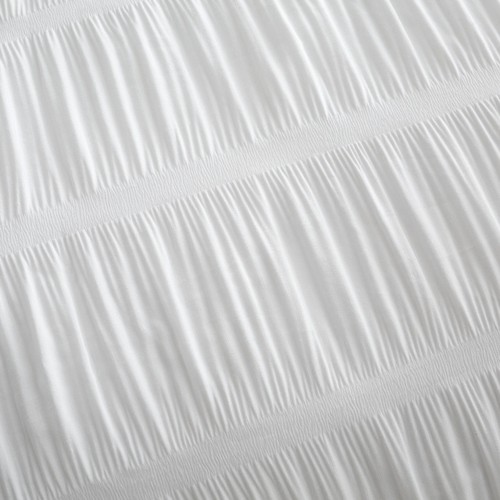 Catherine Lansfield Seersucker King Duvet Set White