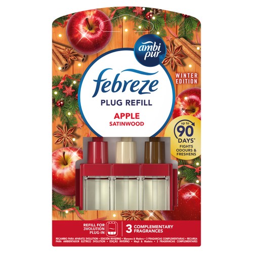 Febreze Apple Satinwood 3volution Air Freshener Plug in Refill Single Pack