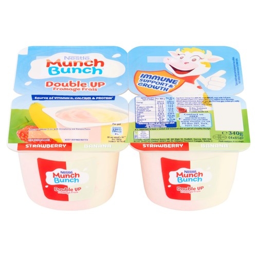 Munch Bunch Double Up Fromage Frais Strawberry & Banana 