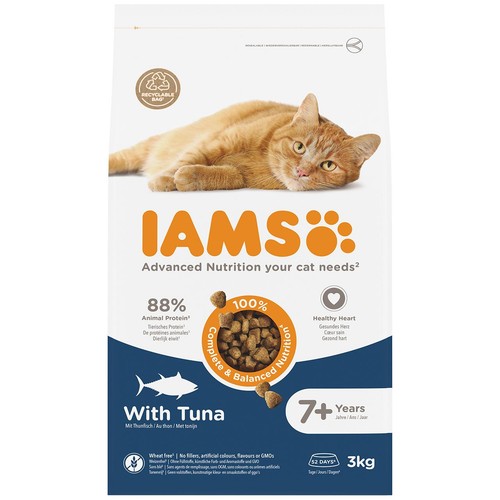 IAMS 7+ Senior Dry Cat Food Tuna