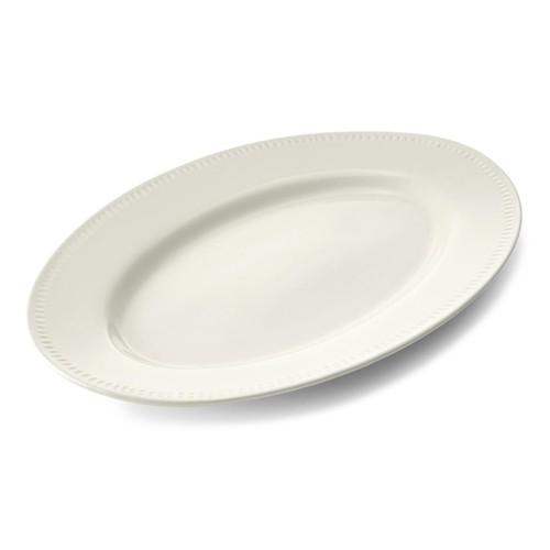 Mikasa Cranborne Stoneware Oval Serving Platter, 39cm, Gift boxed