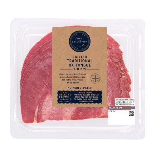 M&S Hand Pressed Ox Tongue 4 Slices