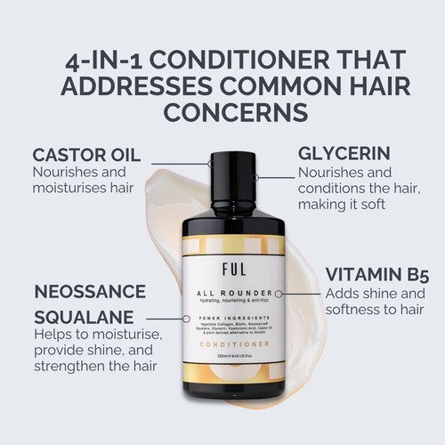 FUL All Rounder Conditioner Moisturising For Dry, Frizzy Hair