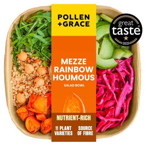 Pollen + Grace Mezze Houmous + Rainbow Veg Salad Bowl