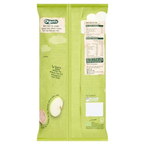 Organix Apple Rice Cake Clouds Organic Baby Snacks Multipack 7 months+