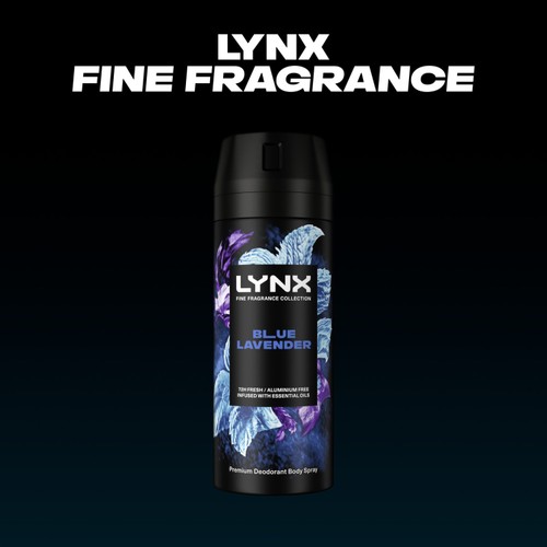 Lynx Fine Fragrance Collection Premium Deodorant Bodyspray Blue Lavender
