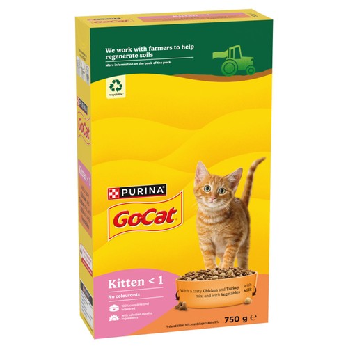 Go-Cat Kitten Chicken Turkey and Milk Dry Cat Food