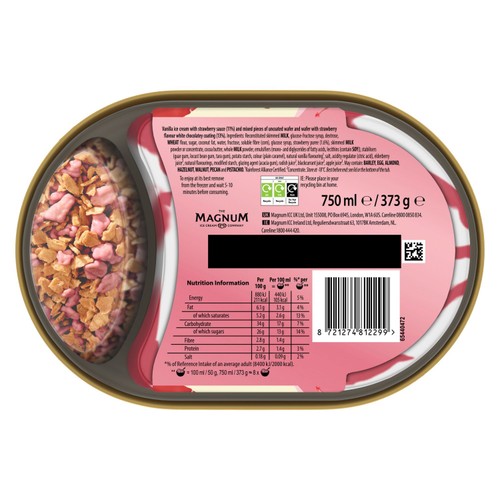 Carte D'or Sundae Strawberry Ice Cream Tub