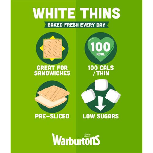 Warburtons White Sandwich Thins