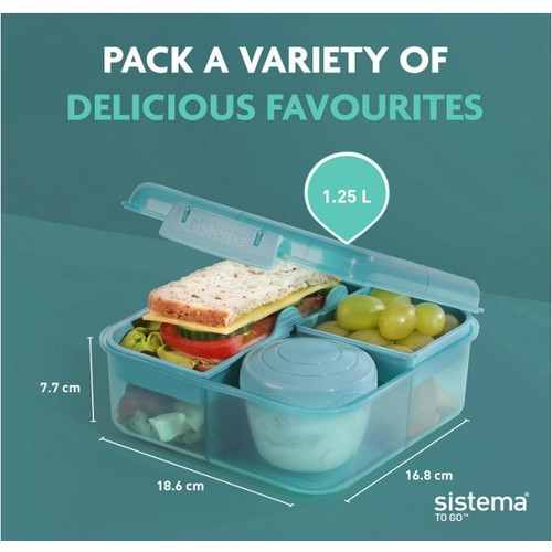 Sistema 1.25L Bento Cube To Go Lunch Box