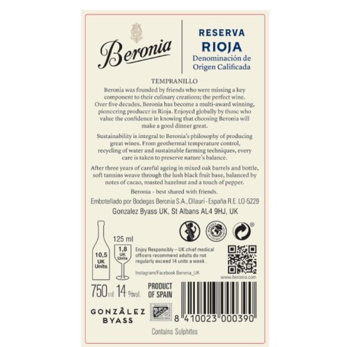 Beronia 3 Bottle Gift Pack