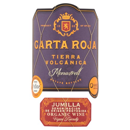 Carta Roja Volcanica Organic Monastrell