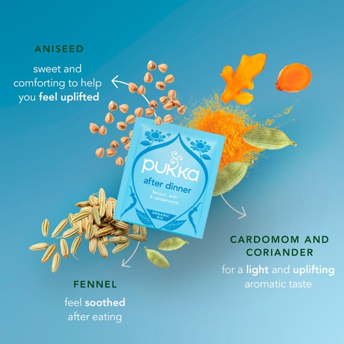 Pukka Organic After Dinner 20 Home Compostable Herbal Tea Bags