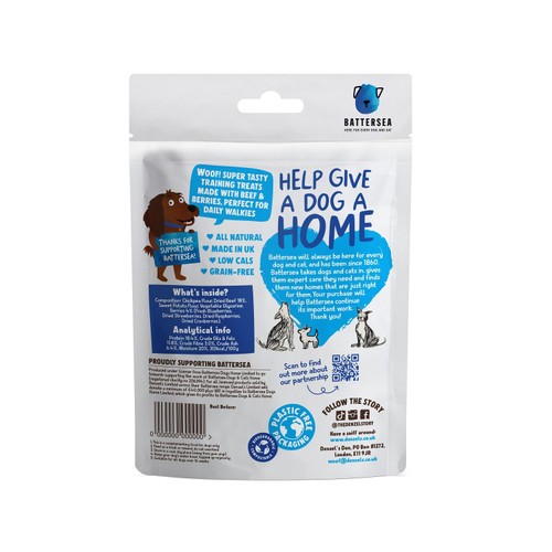 Denzel's Battersea Hearts For Dogs Beef & Berries