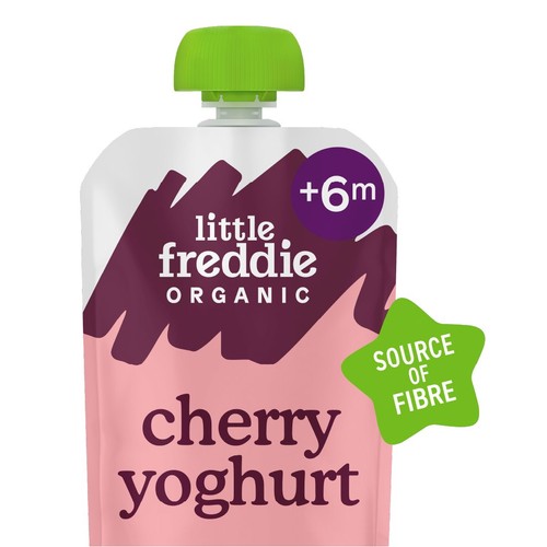 Little Freddie Cherry Greek Style Yoghurt Baby Food Pouch 6+ Months