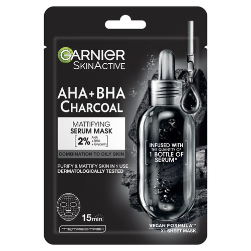 Garnier Pure Charcoal and Algae Hydrating Black Sheet Mask