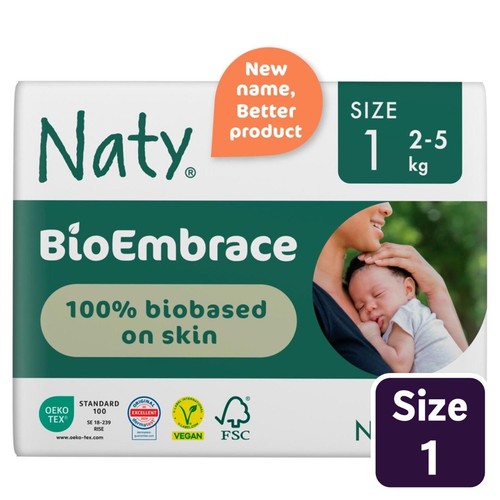 Naty BioEmbrace Nappies Size 1 (2-5kg)