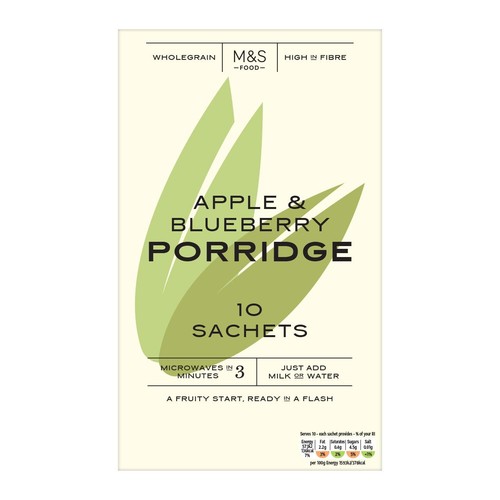 M&S Apple & Blueberry Porridge Sachets