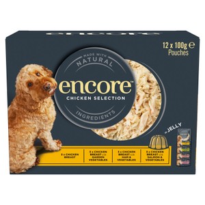 Encore Natural Wet Dog Food Multipack Chicken Selection Pouches in Jelly