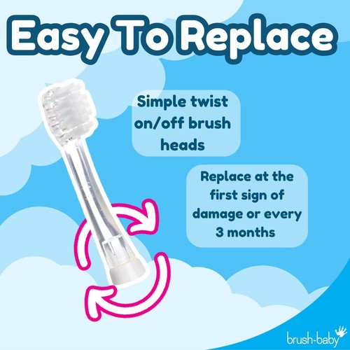 Brush-Baby BabySonic Replacement Toothbrush Heads, 18-36 mths