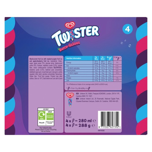 Twister Berry-licious Ice Lollies