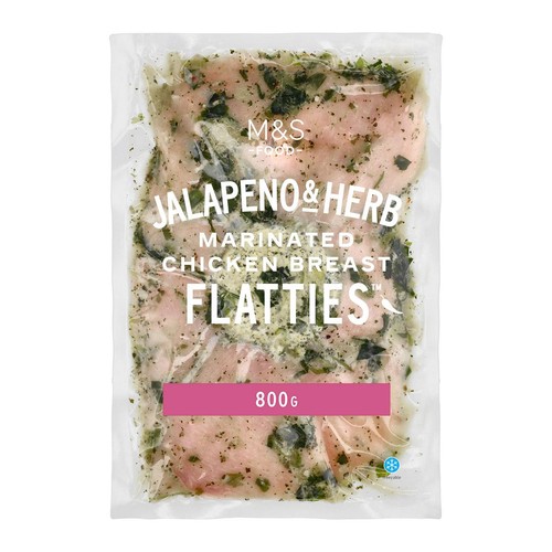 M&S Jalapeno & Herb Chicken Breast Flatties - Bags of Flavour