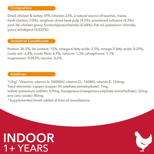 IAMS 1+ Years Indoor Dry Cat Food Chicken