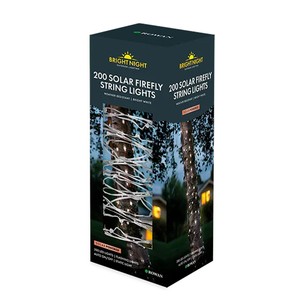 Bright Night 100 LED Solar String Lights Warm White