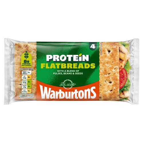 Warburtons 4 Protein Sliced Flatbreads
