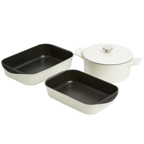 M&S Chef Cast Aluminium Roaster, Ivory