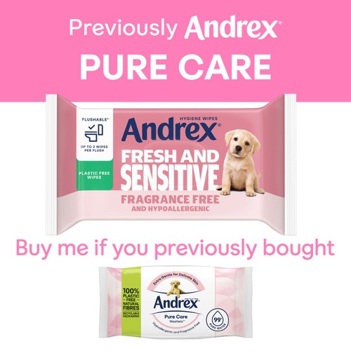 Andrex Fresh and Sensitive Flushable Hygiene Wipes