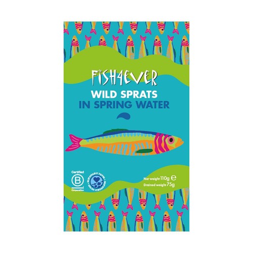 Fish 4 Ever Wild sprats in spring water