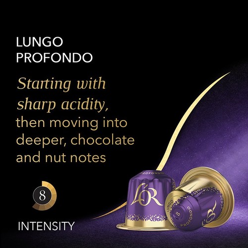 L'OR Lungo Profondo Coffee Pods x20 Intensity 8