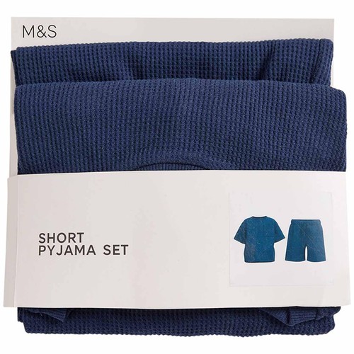 M&S Waffle Shorts, 2-3 Years, Indigo