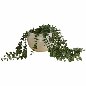 String of Hearts in Cement Pot, Green