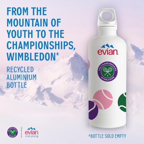 Evian Wimbledon Refillable Bottle