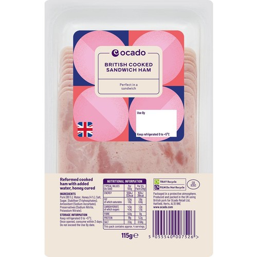 Ocado British Cooked Sandwich Ham