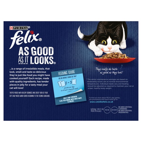Felix As Good As it Looks Senior 7+ Meat in Jelly Wet Cat Food