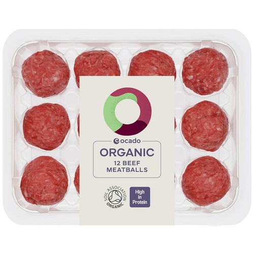 Ocado Organic 12 Beef Meatballs