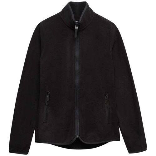 M&S Womens Goodmove Funnel Neck Zip Up Fitted Fleece Jacket, 14, Black