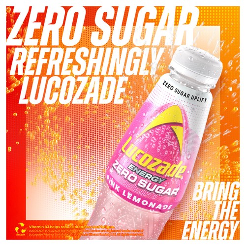 Lucozade Energy Zero Pink Lemonade