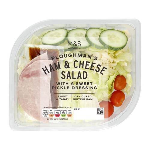 M&S Ploughman's Ham & Cheese Salad