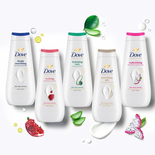 Dove Nourishing Silk Advanced Care Body Wash Shower Gel