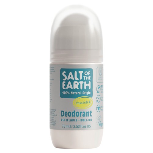 Salt of the Earth Unscented Natural Deodorant Refillable Roll-on