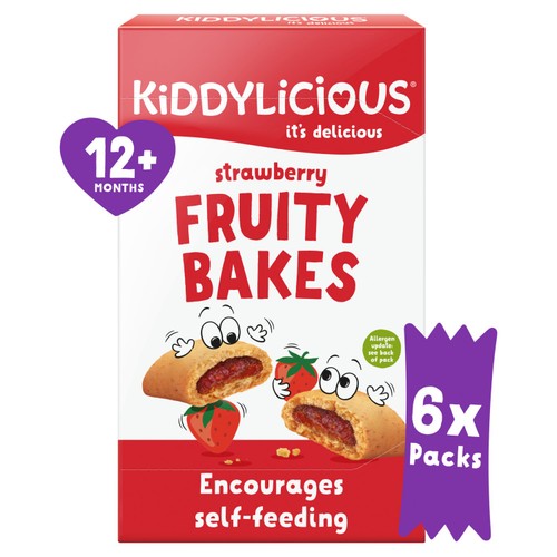 Kiddylicious Strawberry Fruity Bakes Baby Snacks Multi