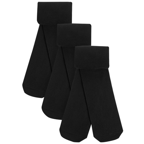 M&S Girls Body Sensor School Tights, 5-6 Years, Black