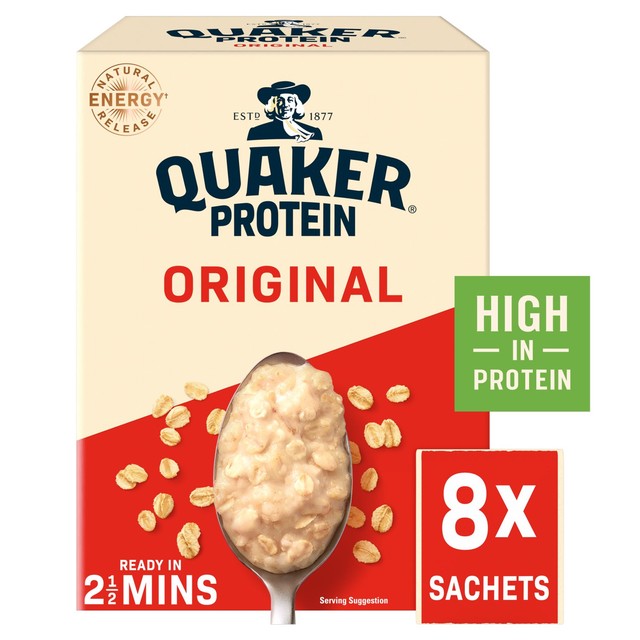 Quaker High Protein Original Porridge Sachets 8 Pack
