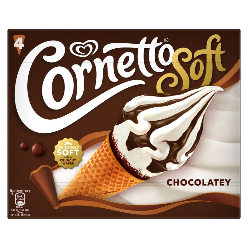 Cornetto Soft Chocolatey Ice Cream Cones Ocado