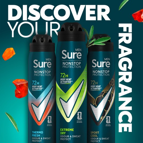 Sure Men 72hr Nonstop Protection Extreme Dry Antiperspirant Deodorant