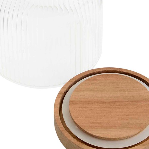 M&S Small Ribbed Glass Storage Jar